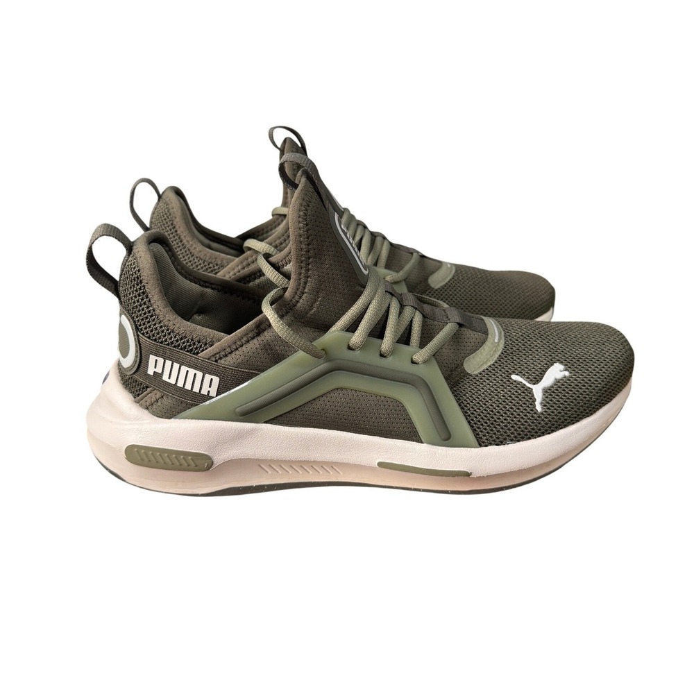 Puma Softride Mens 10 Olive Green Mesh Running Training Shoes 311098-20